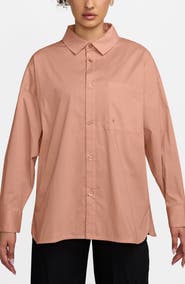 Nike Sportswear Chill Stretch Cotton Poplin Button-Up Shirt