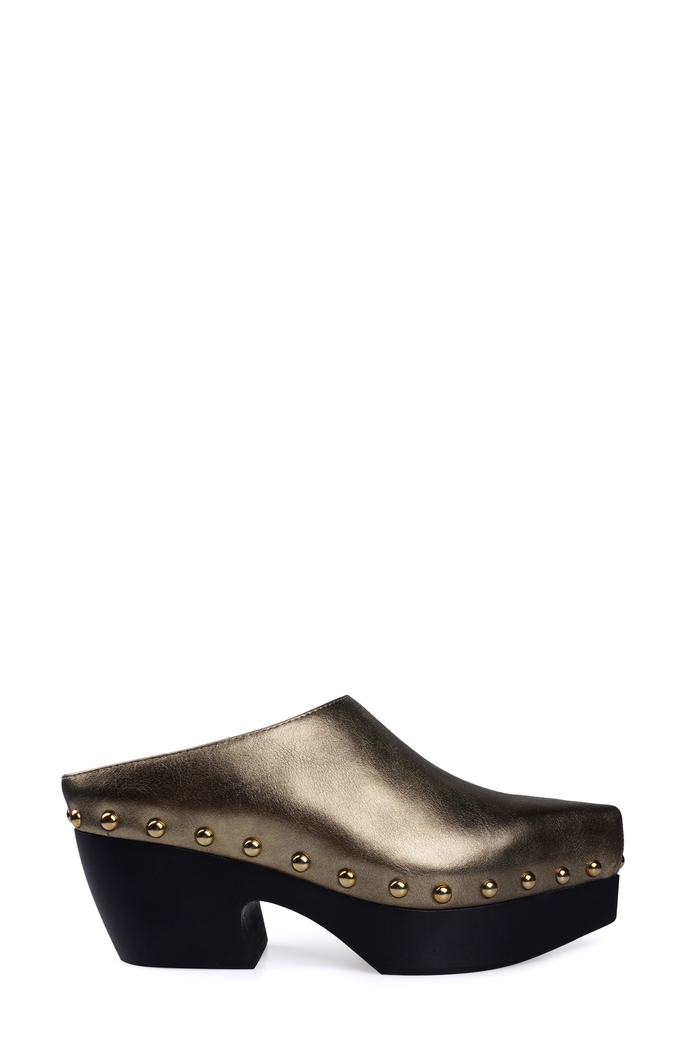 Richelie Block Heel Mule, Alternate, color, GOLD