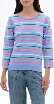 Hatley Stripe Embroidered Cotton T-Shirt Shirt