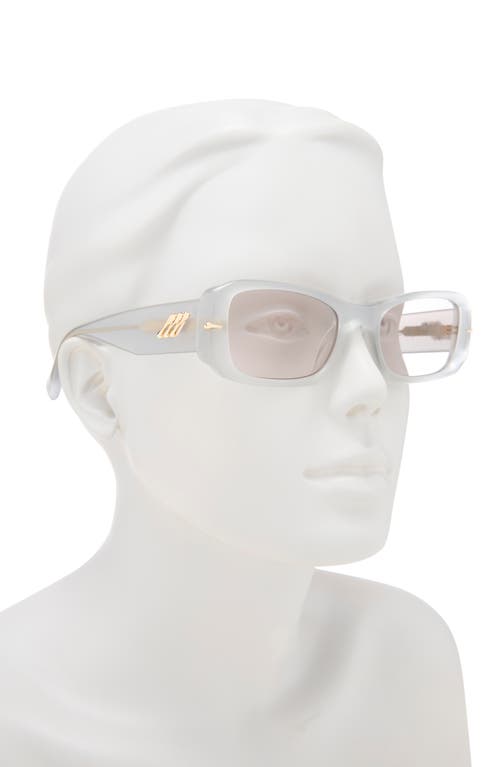 Le Specs 54mm Numero Cuatro Rectangular Sunglasses In White