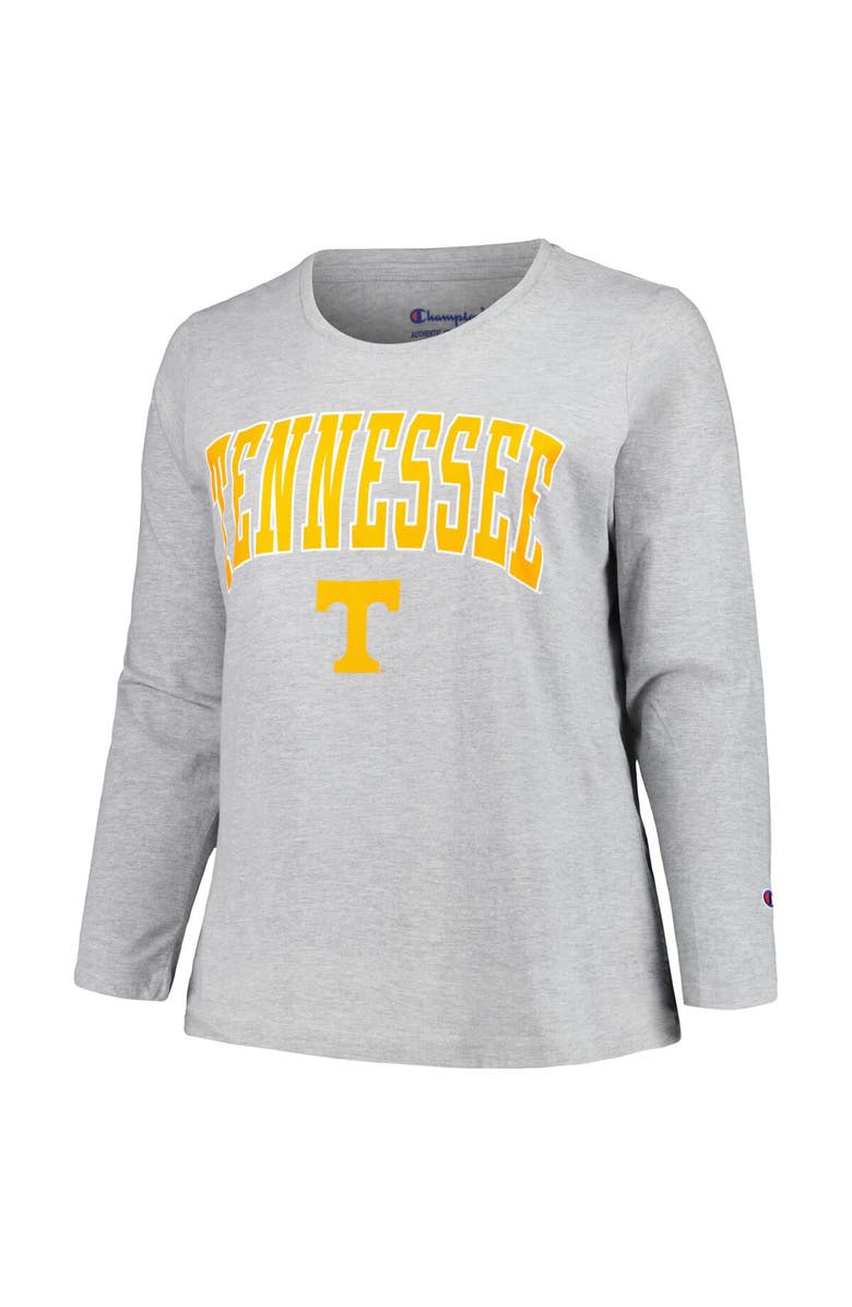 PROFILE Women's Profile Gray Tennessee Volunteers Plus Size Arch Over Logo Scoop Neck Long Sleeve T-Shirt, Alternate, color, Gray