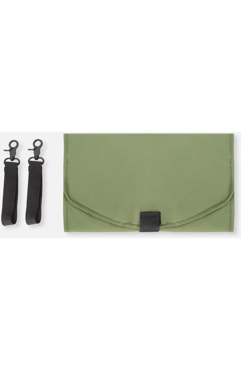 Deux par Deux Water-Repellent 7-Compartment Changing Mat Diaper Bag, Alternate, color, Olive Green