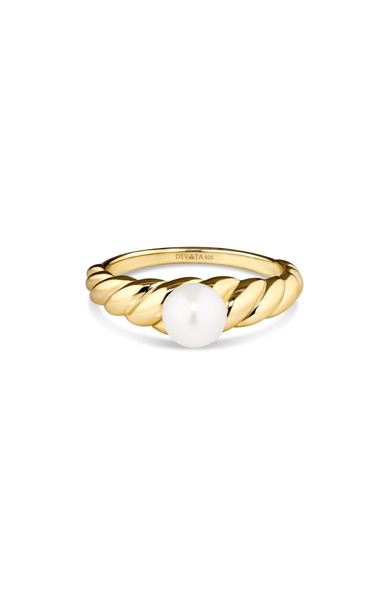DEVATA Cultured Freshwater Pearl Rope Band Ring, Alternate, color, Gold