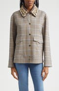 Veronica Beard Kasper Plaid Chore Jacket