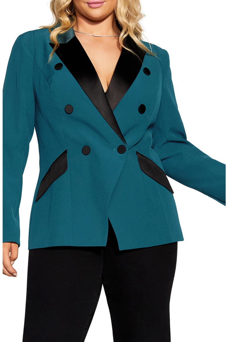 Tuxe Luxe Jacket, Main, color, JADE