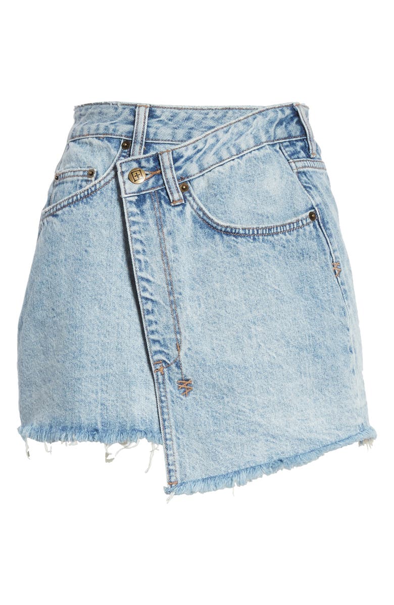 Ksubi Rap Crossover Denim Miniskirt, Alternate, color, 