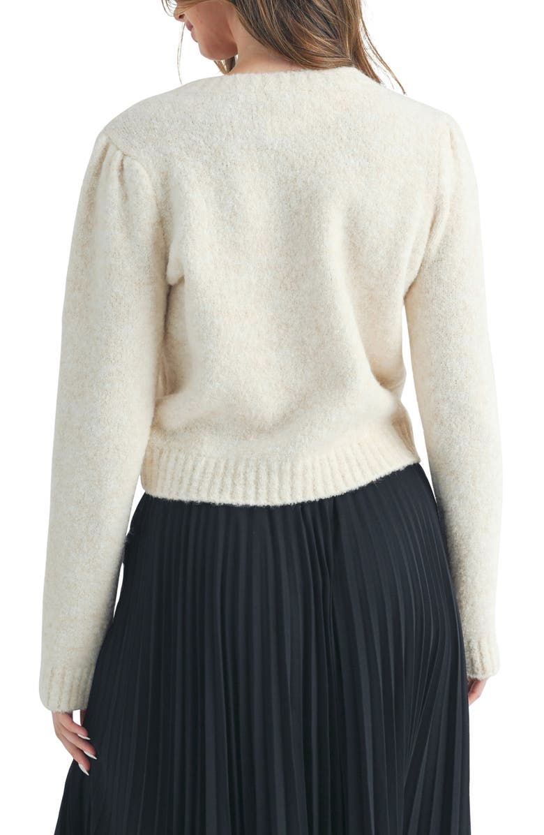 All in Favor Lace Bow Crewneck Sweater, Alternate, color, 