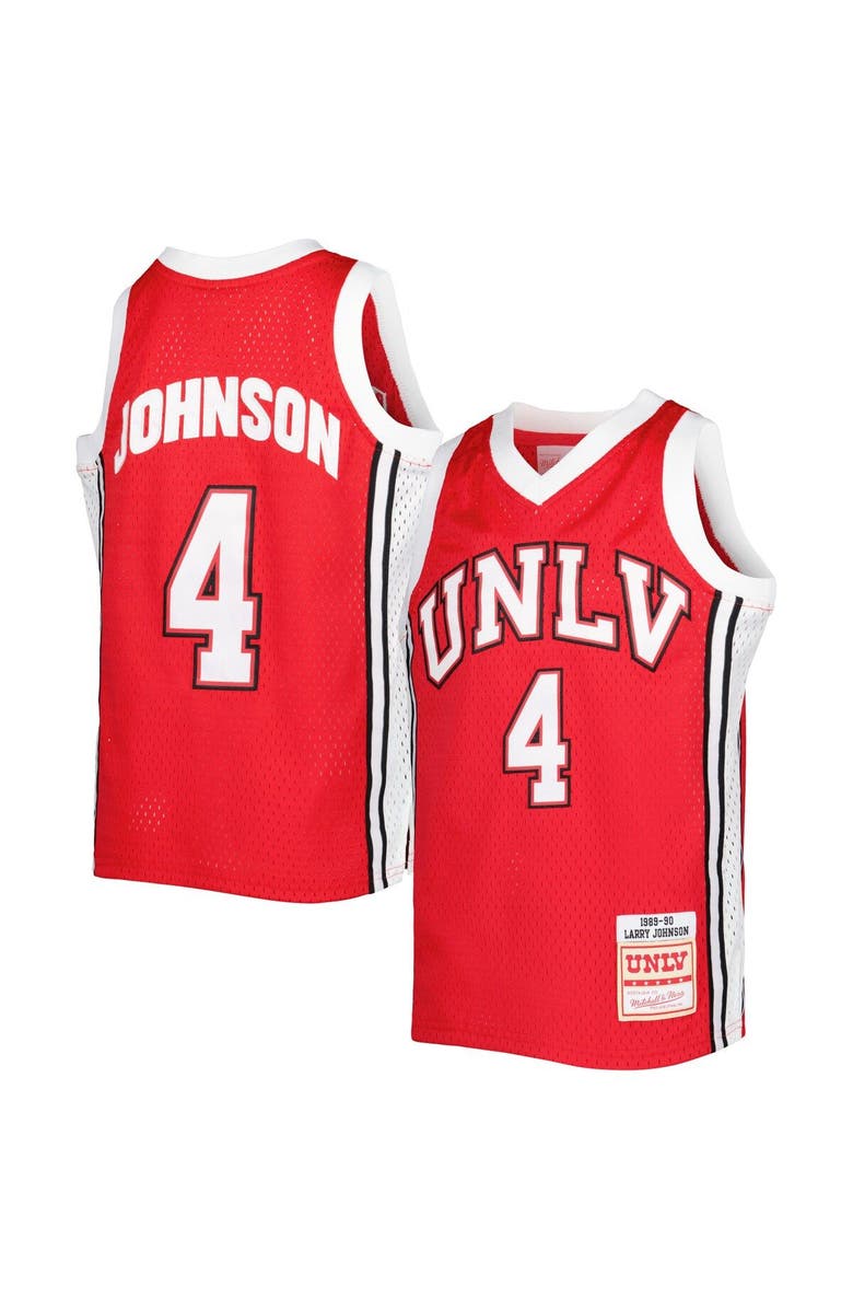 Mitchell & Ness Youth Mitchell & Ness Larry Johnson Scarlet UNLV Rebels Swingman Replica Jersey, Main, color, Scarlet