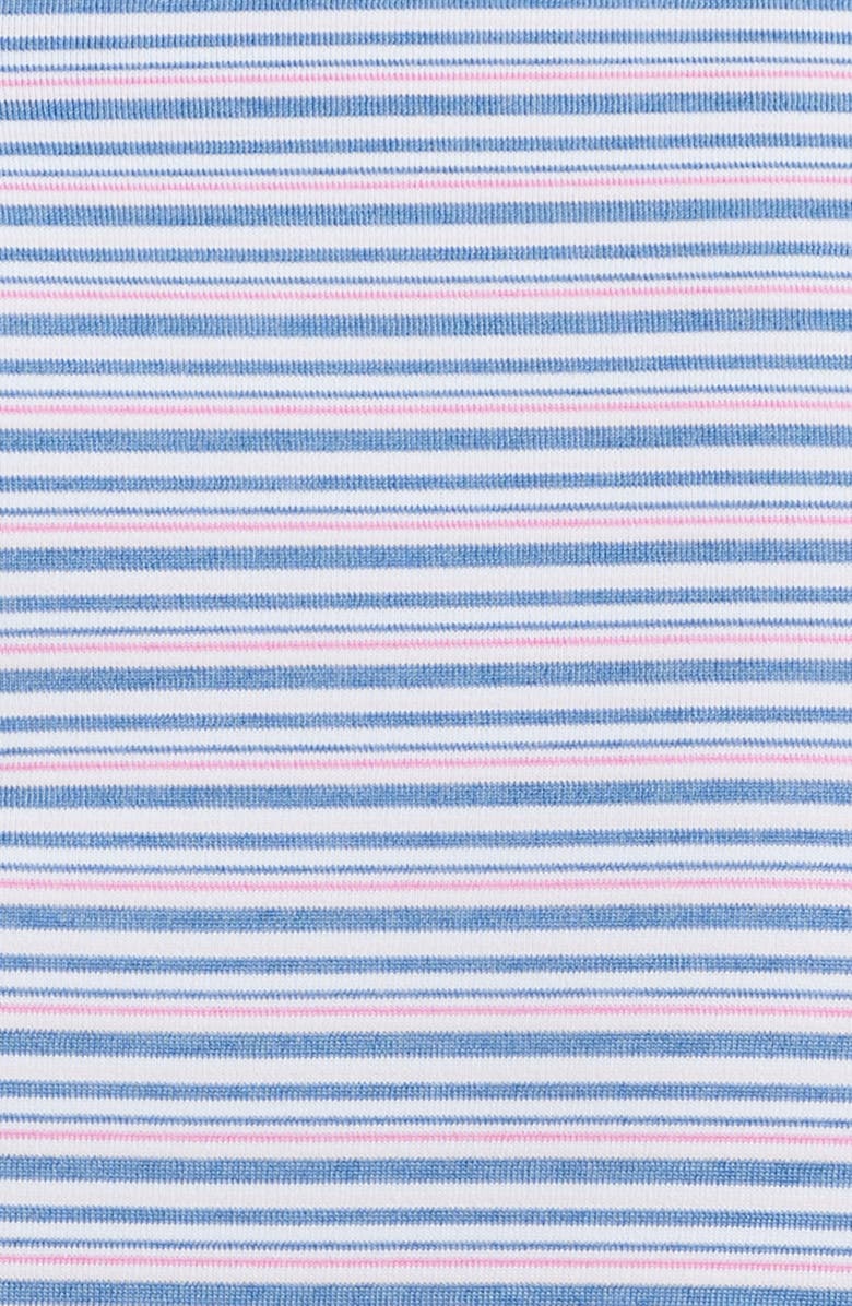 Peter Millar Chase Stripe Performance Jersey Polo, Alternate, color, Lunar Blue