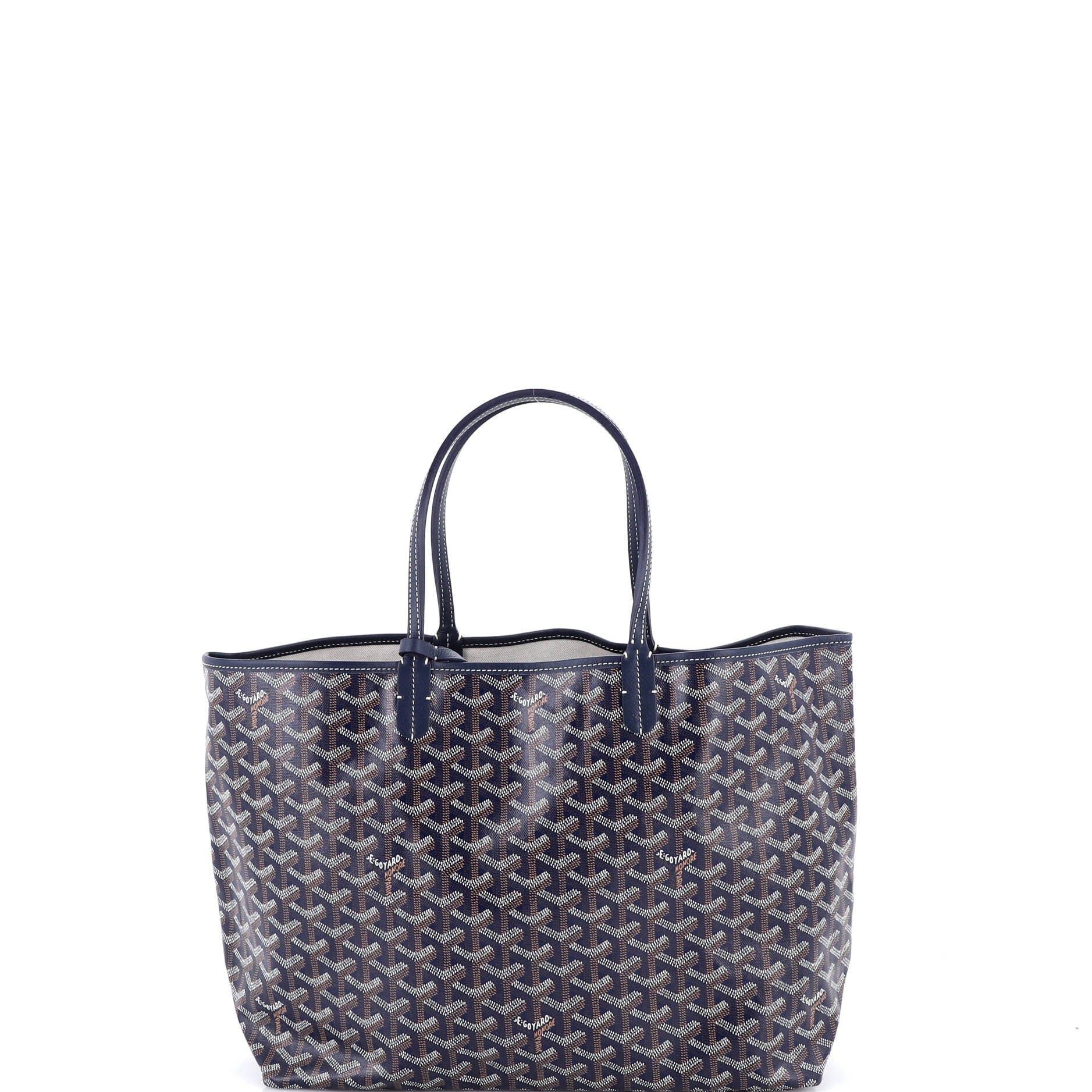 Pre-Owned Goyard Saint Louis Tote Coated Canvas PM, Main, color, Blue