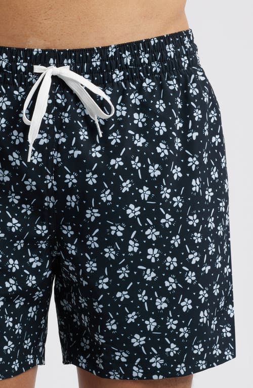 Chubbies The Daisy Dives 5.5-inch Floral Swim Trunks In Black - Pattern Base Plaids