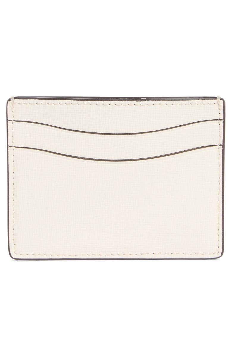 Kate Spade New York morgan crystal inlay saffino leather card wallet, Alternate, color, 