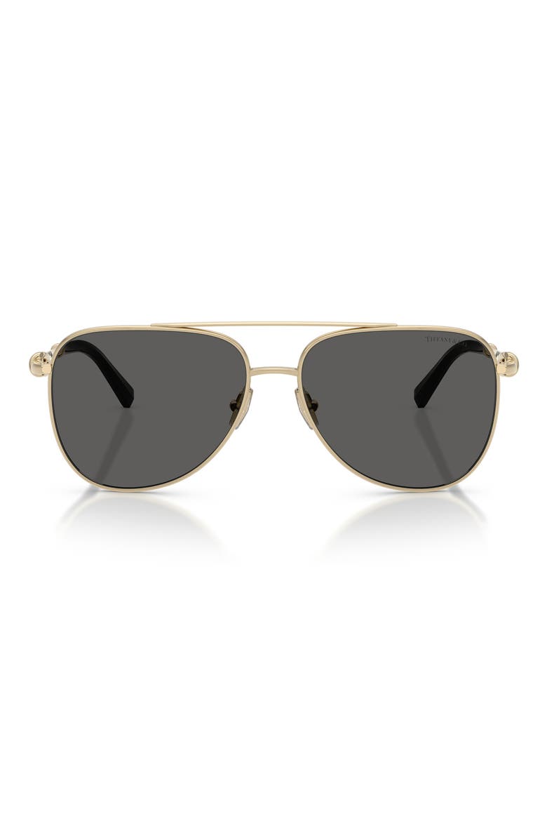 59mm Pilot Sunglasses, Main, color, PALE GOLD / DARK GREY