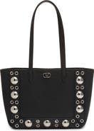 Valentino Garavani Mini Nellcôte Grommet Leather Tote