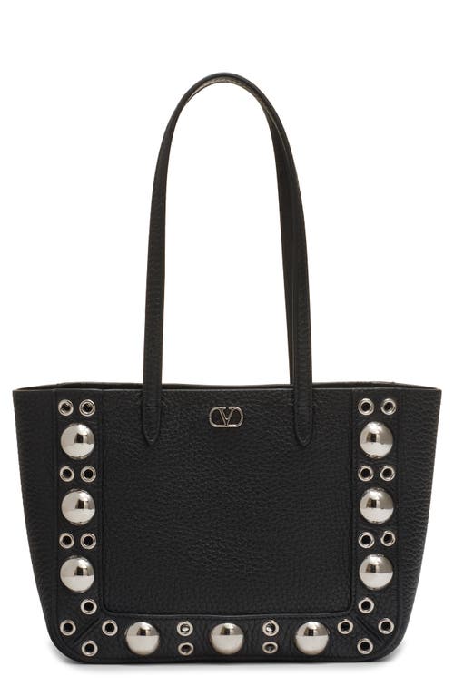 Valentino Nellcote Mini Leather Tote Bag In Black