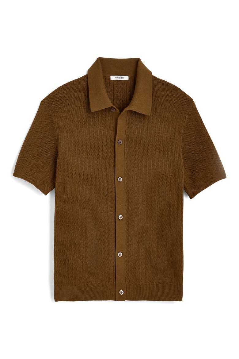 Button-Up Sweater Polo, Alternate, color, WEATHERED OLIVE