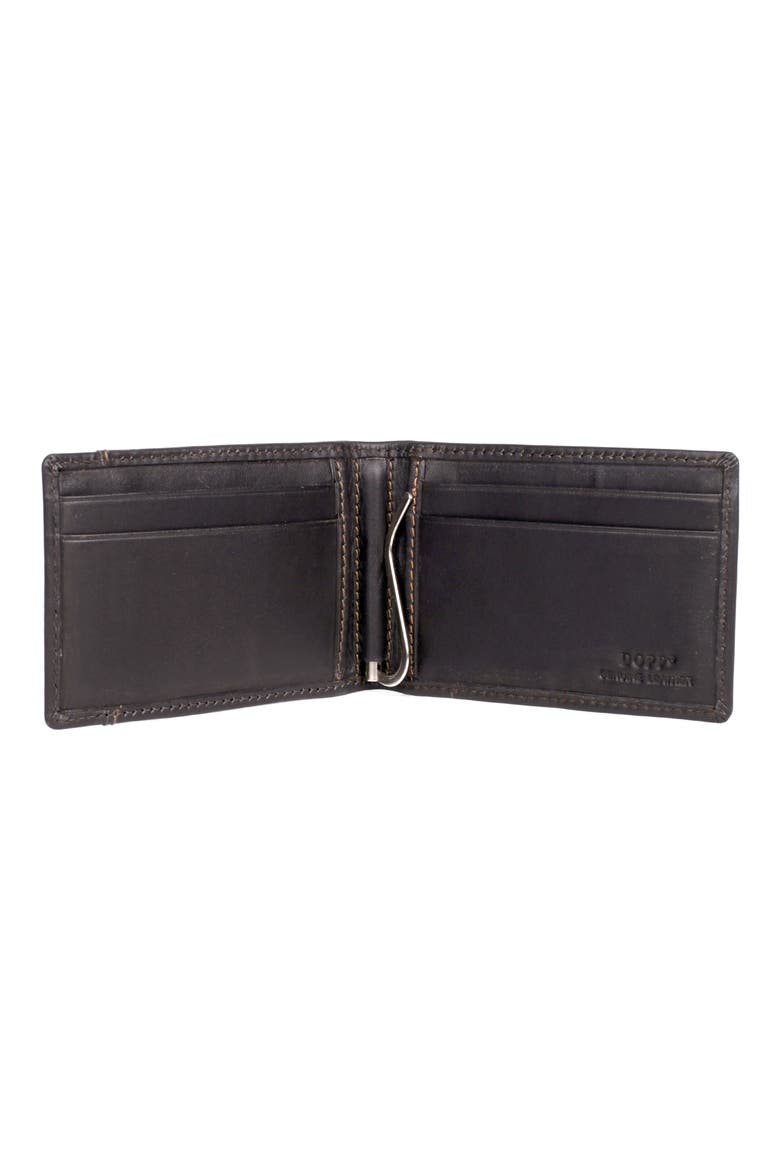 Front Pocket Leather Clip Flip Wallet, Alternate, color, BROWN