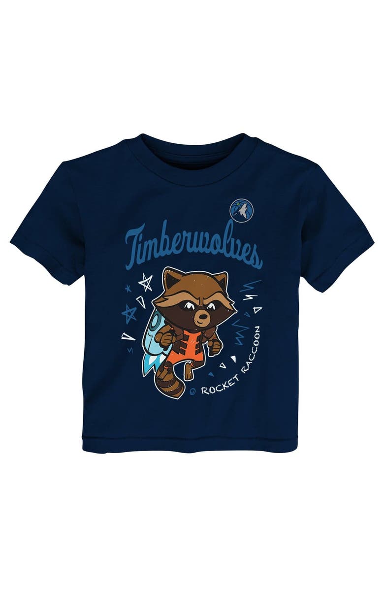 Outerstuff Toddler Heather Gray Minnesota Timberwolves Two-Piece Guardians Of The Galaxy T-Shirt Set, Alternate, color, Heather Gray