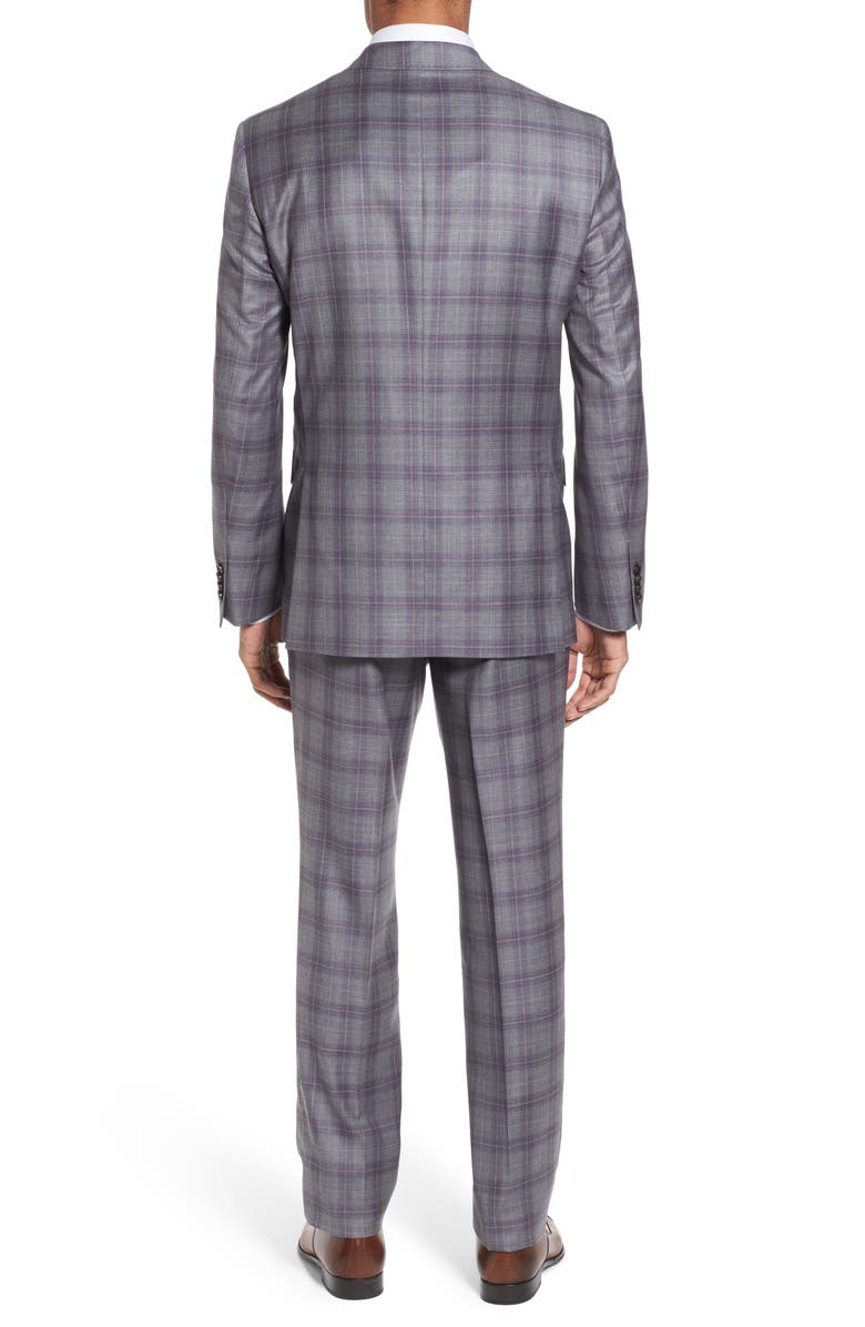Ted Baker London Jay Trim Fit Plaid Wool Suit, Alternate, color, 