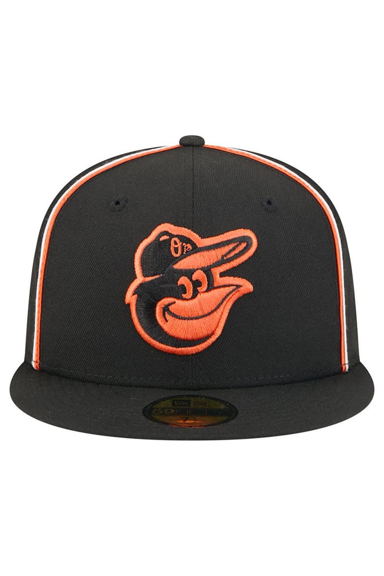 Men's New Era Black Baltimore Orioles Soutache 59FIFTY Fitted Hat, Alternate, color, Black