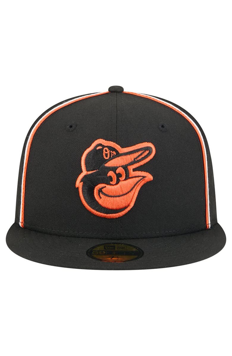 New Era Men's New Era Black Baltimore Orioles Soutache 59FIFTY Fitted Hat, Alternate, color, Black