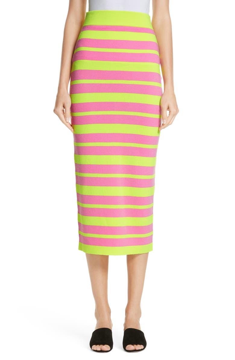 Victor Glemaud Stripe Knit Maxi Skirt, Main, color,