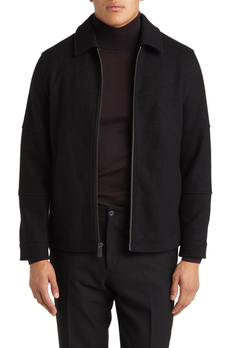 Paloma Wool Blend Twill Jacket, Main, color, BLACK TWILL