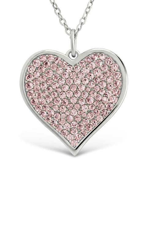 14k Gold Plated Cubic Zirconia Heart Pendant Necklace