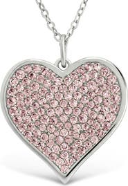 Sterling Forever 14k Gold Plated Cubic Zirconia Heart Pendant Necklace