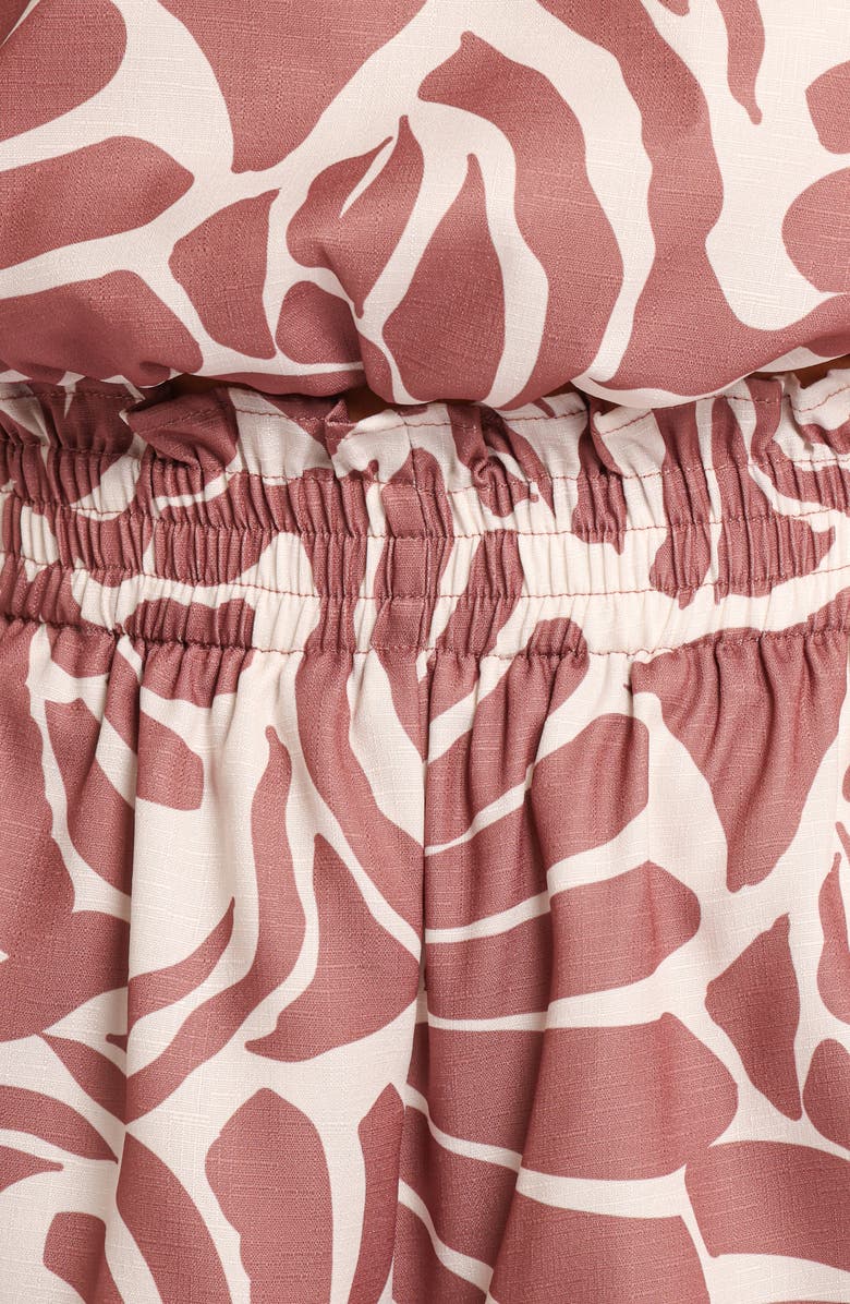 Petal & Pup Gretel One-Shoulder Crop Top & Shorts Set, Alternate, color, Mocha Cream