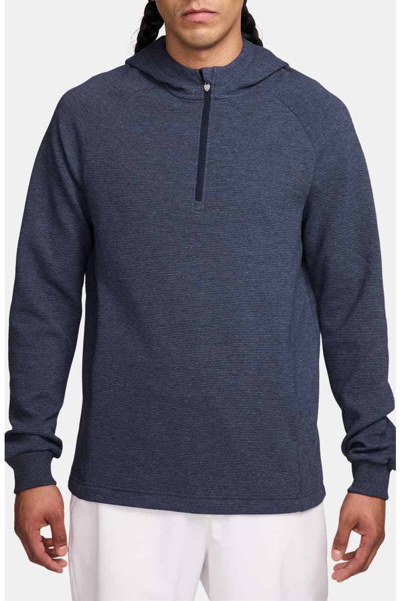 Therma-FIT Golf Shield Logo Quarter Zip Hoodie, Main, color, COLLEGE NAVY/ WHITE