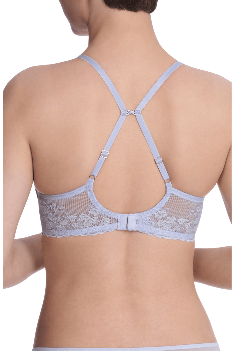 Cherry Blossom Lace Plunge T-Shirt Bra, Alternate, color, Glacier Blue