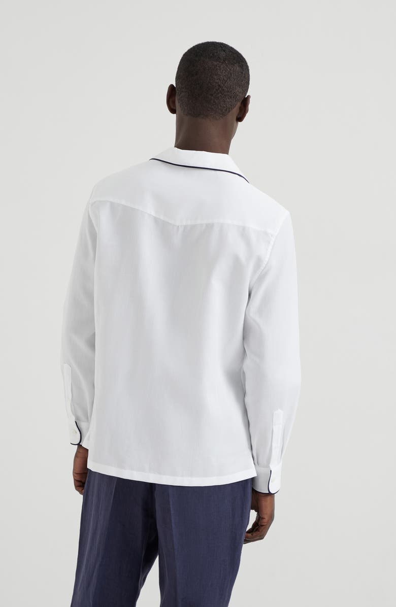 Brunello Cucinelli Shirt with camp collar, Alternate, color, 