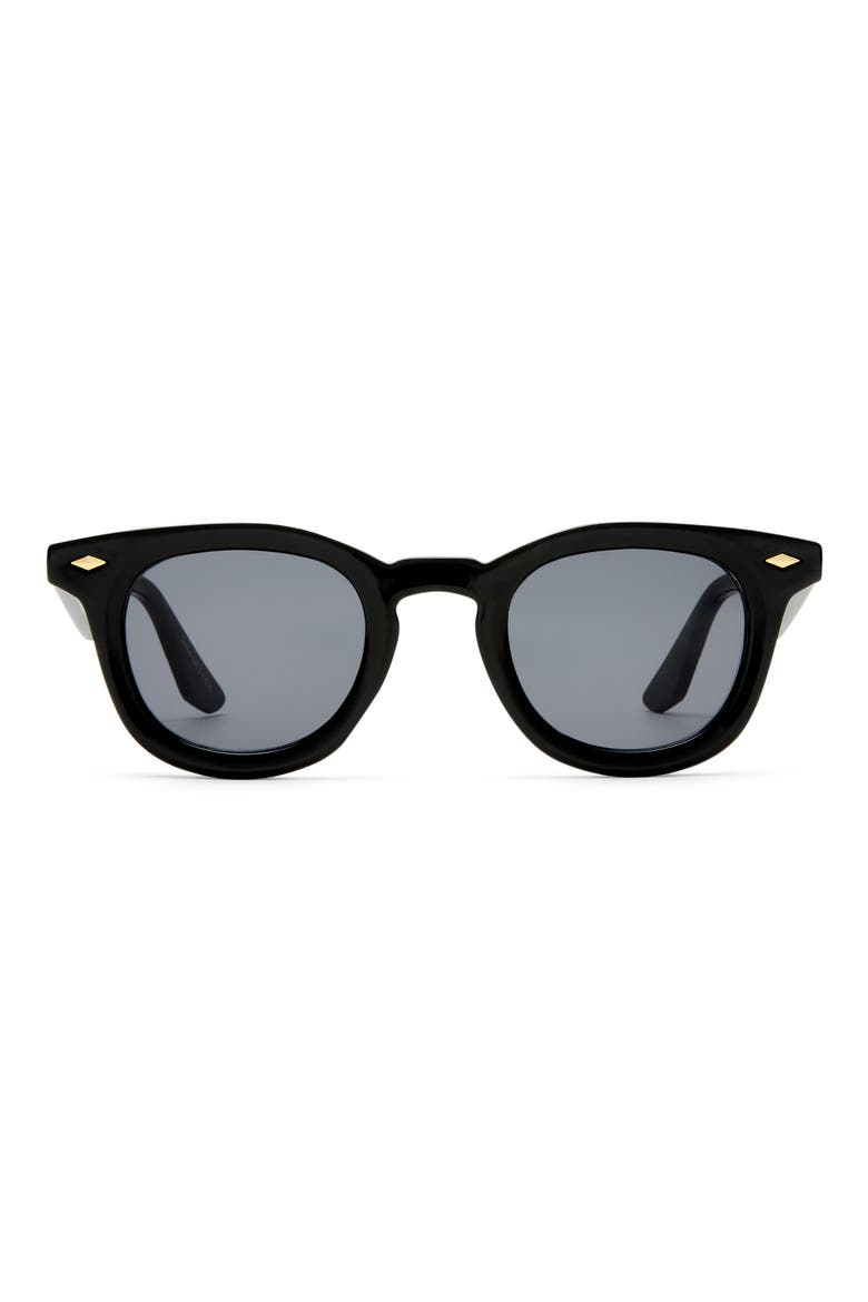 Aperture 45mm Round Sunglasses, Main, color, BLACK / SMOKE MONO