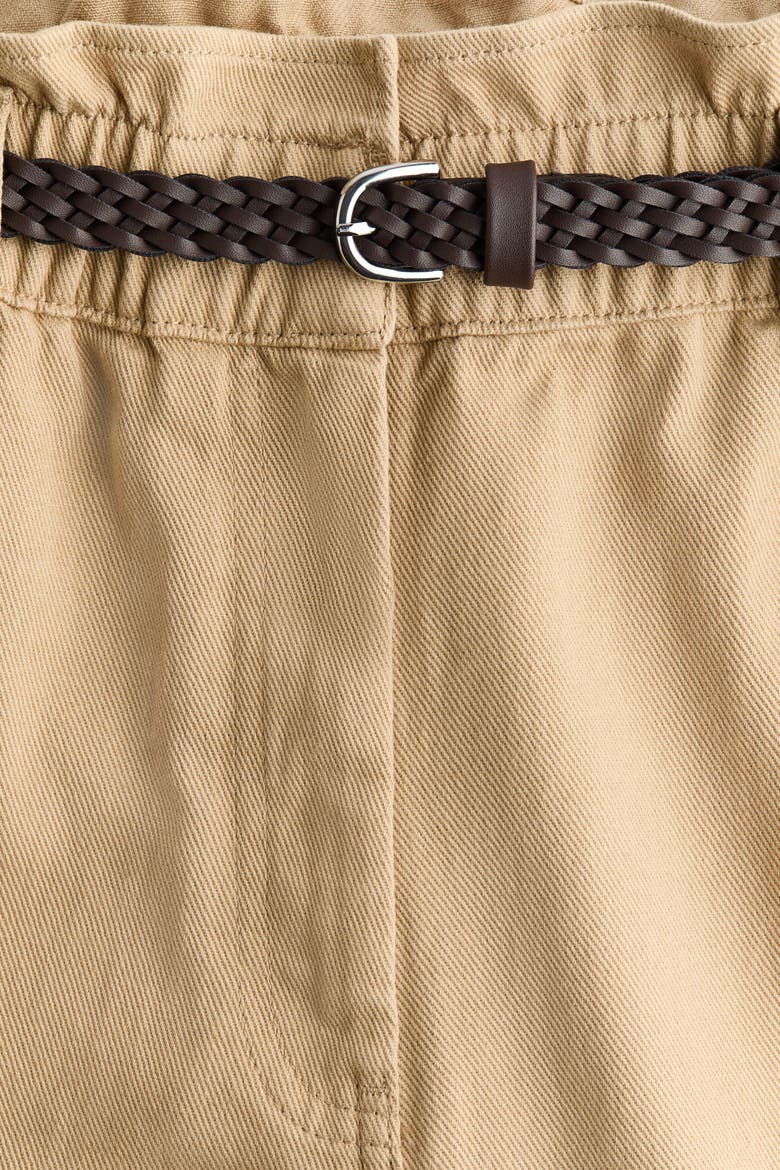 Belted Barrel Trousers, Alternate, color, Beige