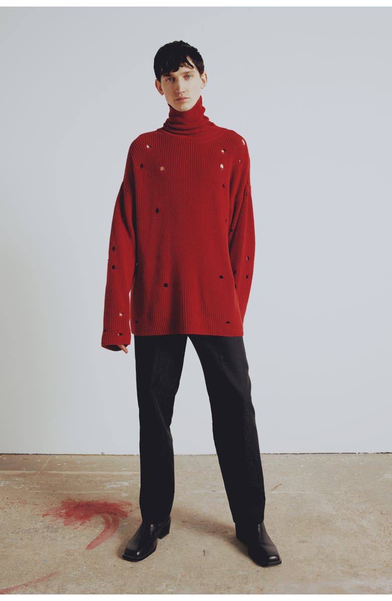 PCFG Cashmere Blend Your *Itch High Neck Sweat, Alternate, color, Red