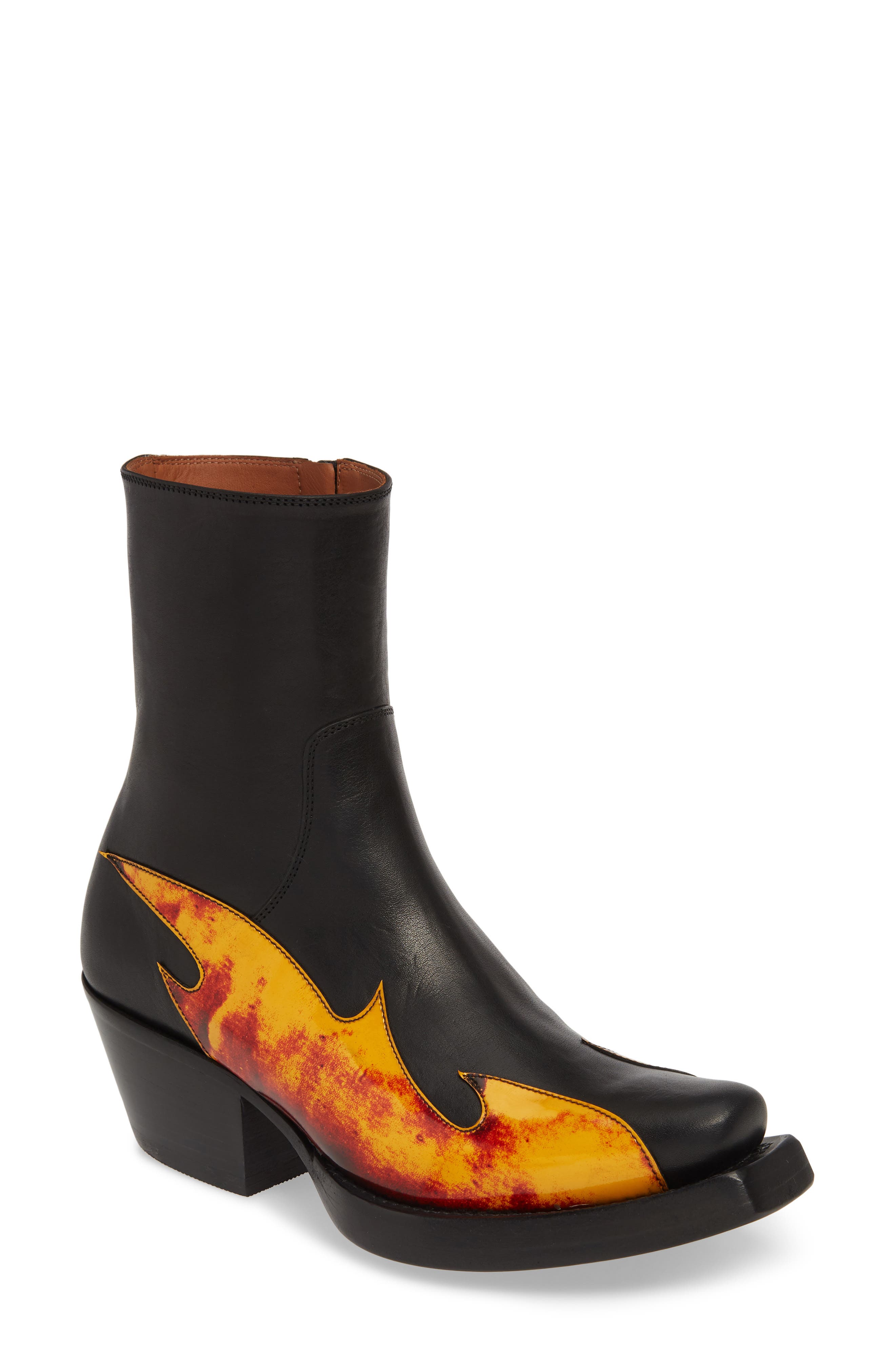 VETEMENTS Flame Cowboy Boot, Main, color, 