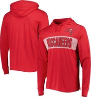 '47 Men's '47 Red Tampa Bay Buccaneers Field Franklin Hooded Long Sleeve T-Shirt