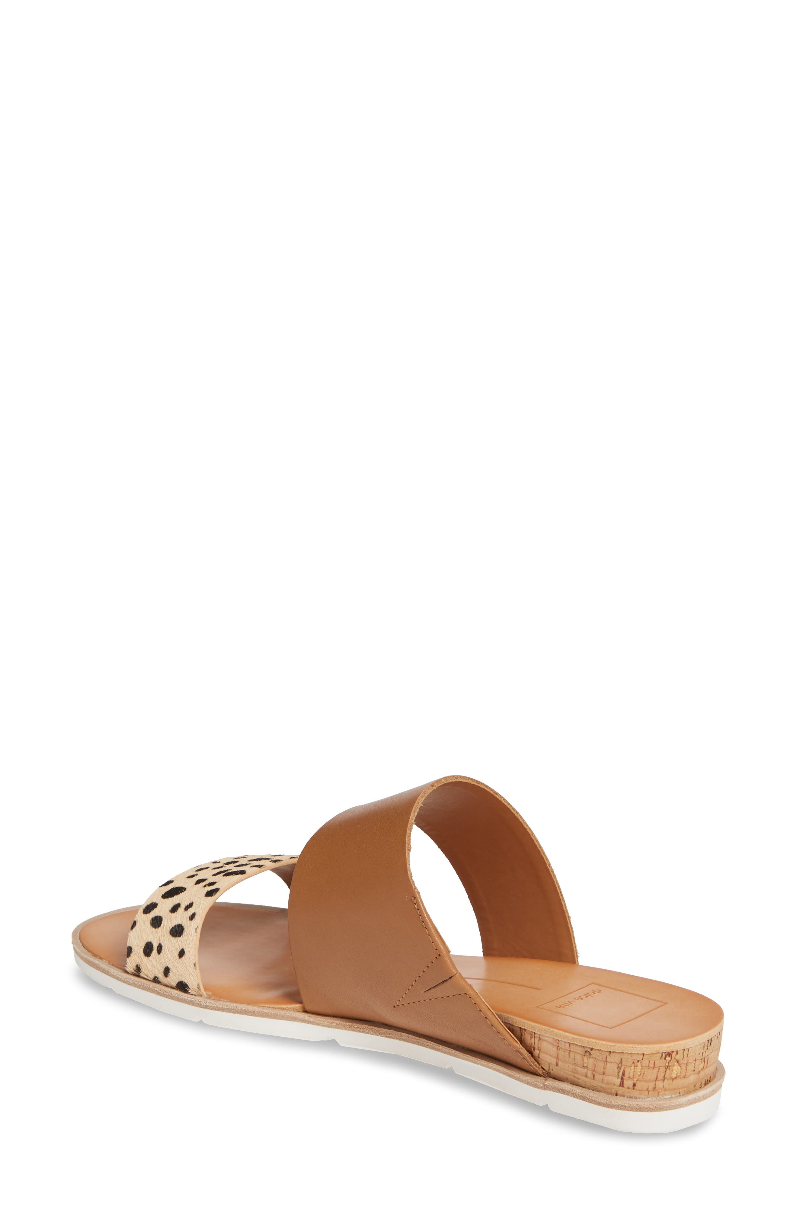 Vala Wedge Slide Sandal, Alternate, color, LEOPARD CALF HAIR