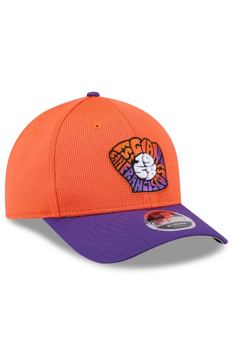 Men's New Era  Orange/Purple San Francisco Giants 2025 City Connect Batting Practice 9FORTY Adjustable Hat, Alternate, color, Orange