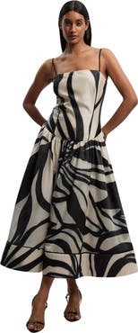 Karen Millen Floral Jacquard Maxi Prom Dress