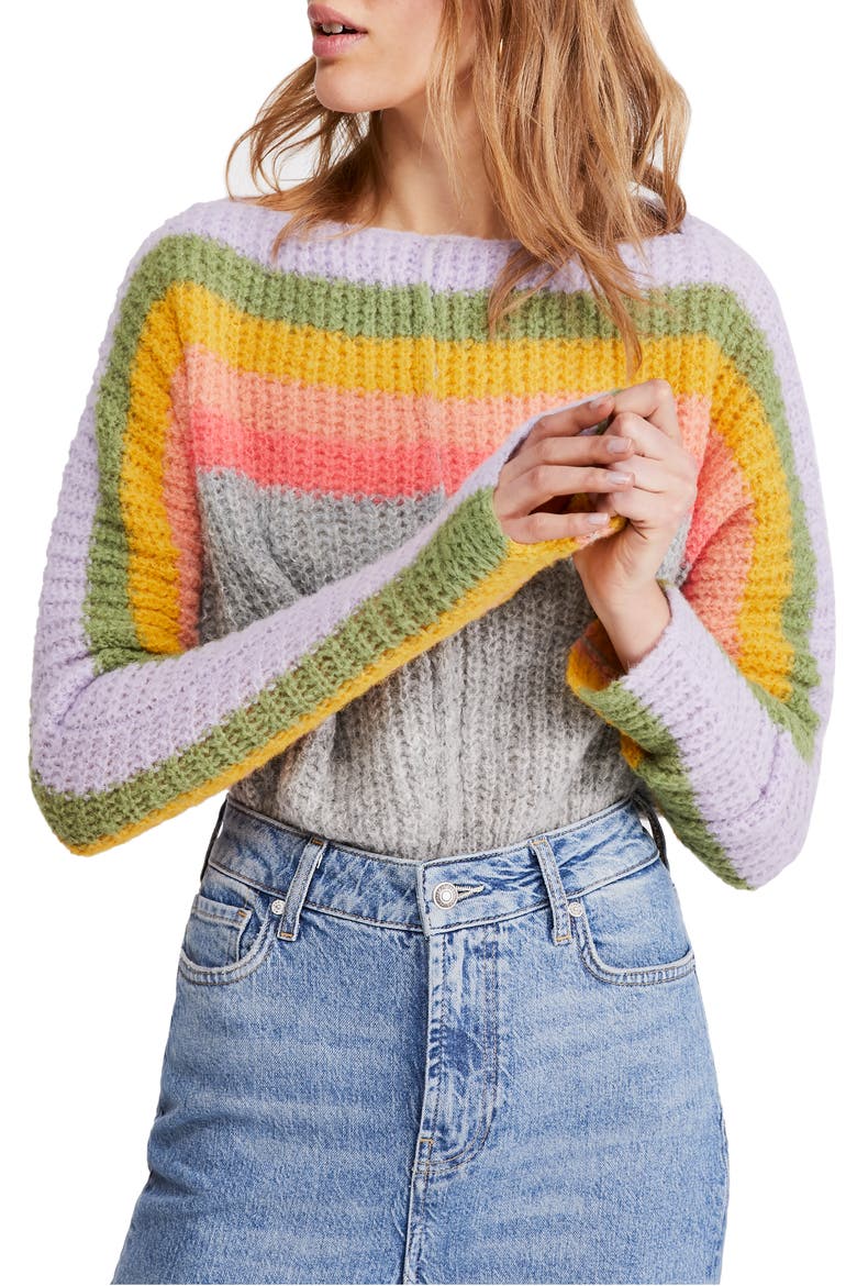 See the Rainbow Sweater, Main, color, GREY