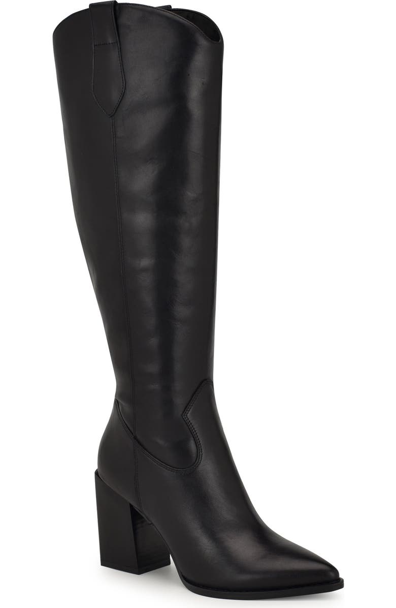 Nine West Bromwel Pointed Toe Knee High Western Boot, Main, color,