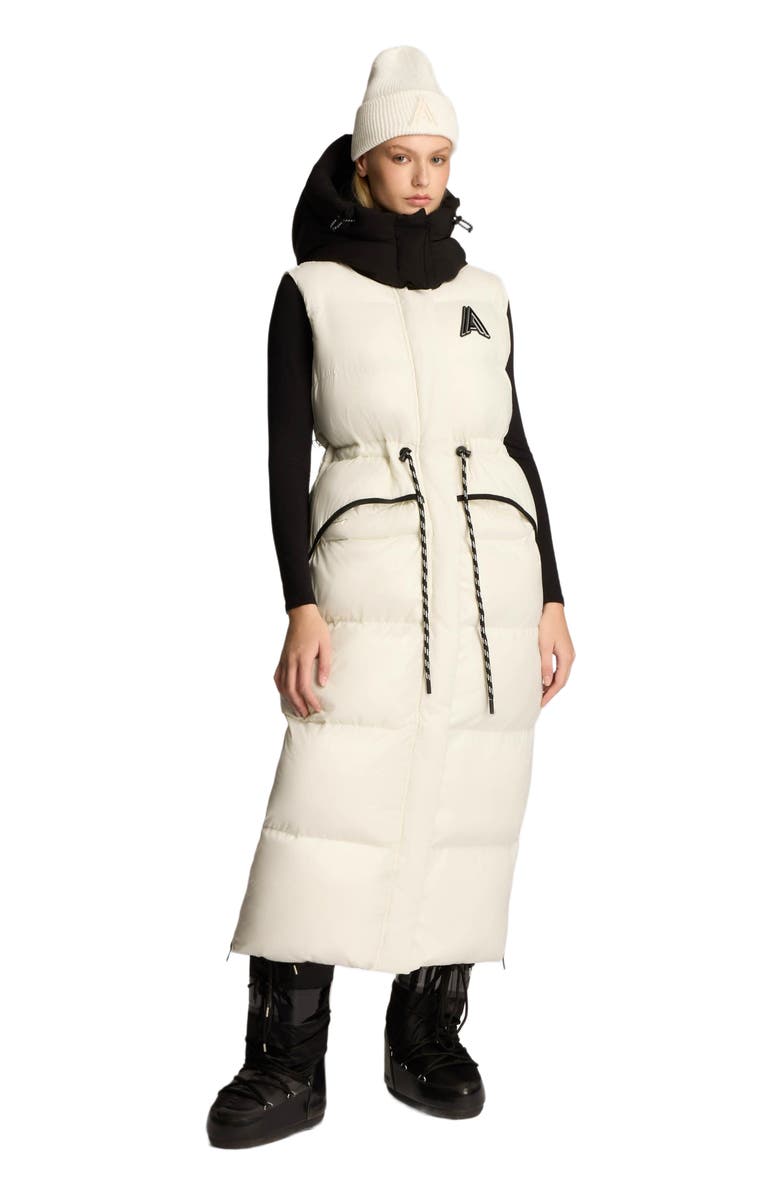 Alpenhaus Tingwick 2-in-1 Maxi Puffer with Removable Sleeves, Alternate, color, Snow-White