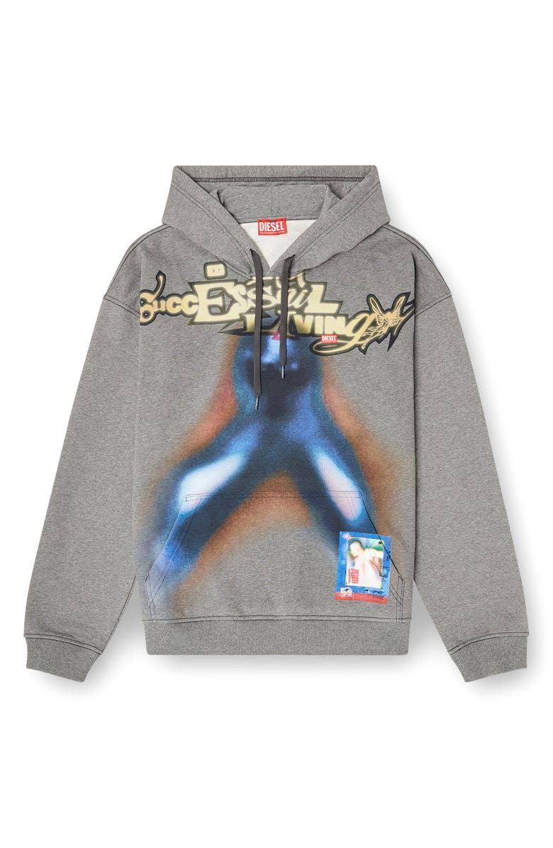 DIESEL<sup>®</sup> S-Boxt-V4 Hoodie, Alternate, color, Melange Grey