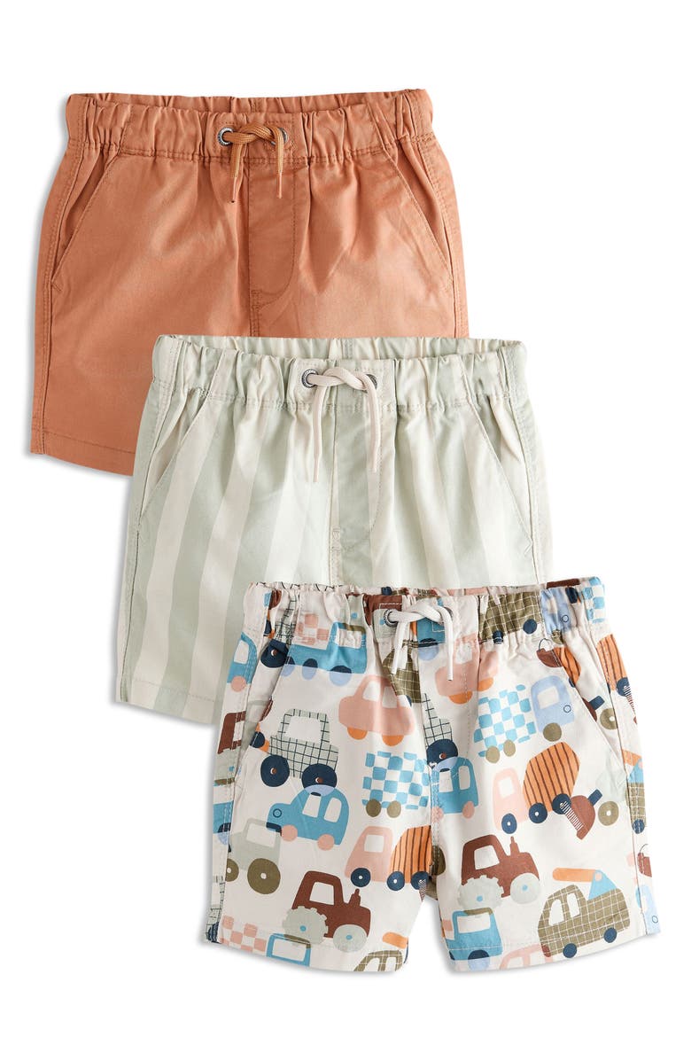 NEXT Kids' Set of 3 Assorted Cotton Shorts, Main, color, Multi