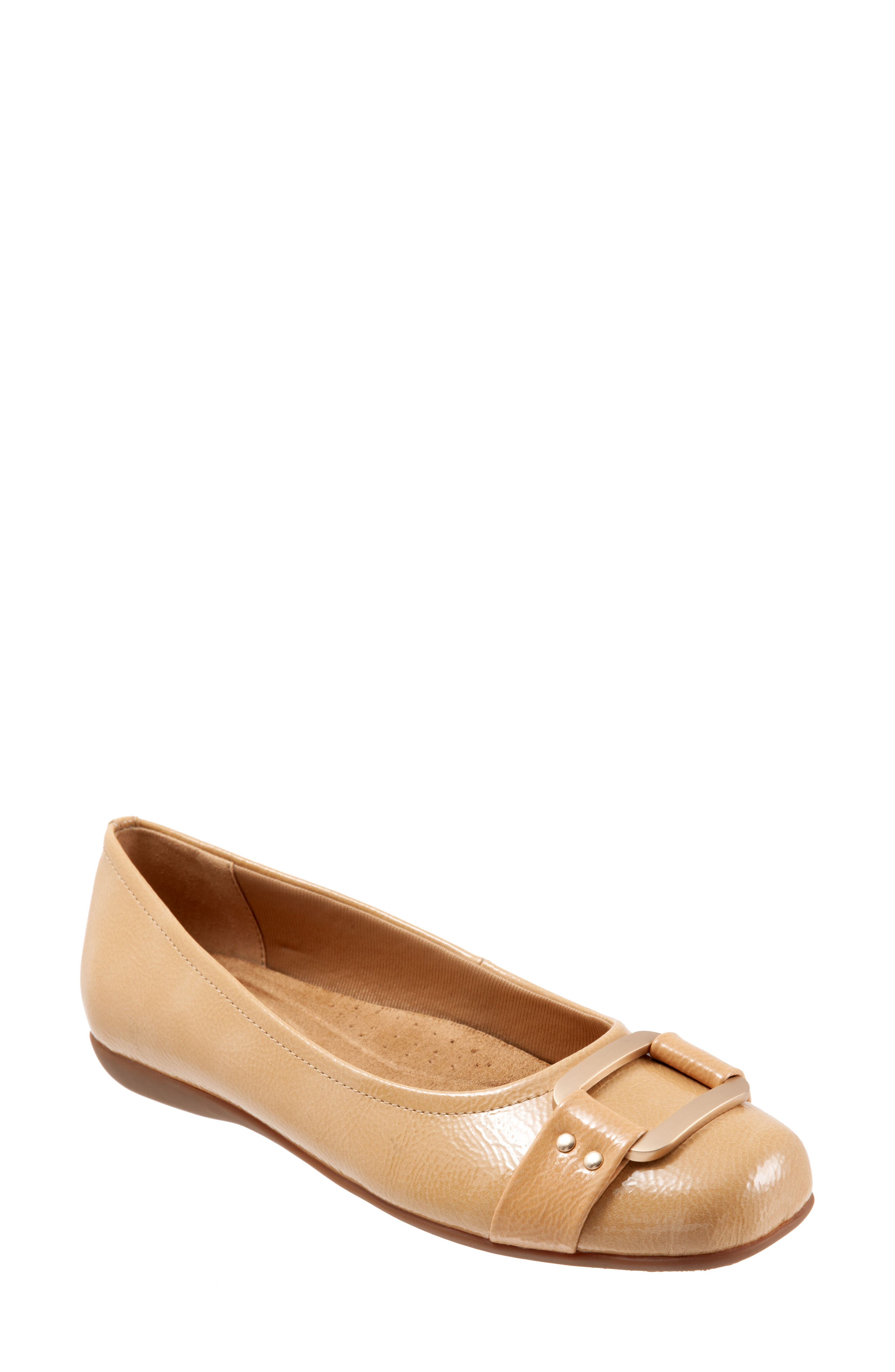 Sizzle Buckle Flat, Main, color, NUDE PATENT