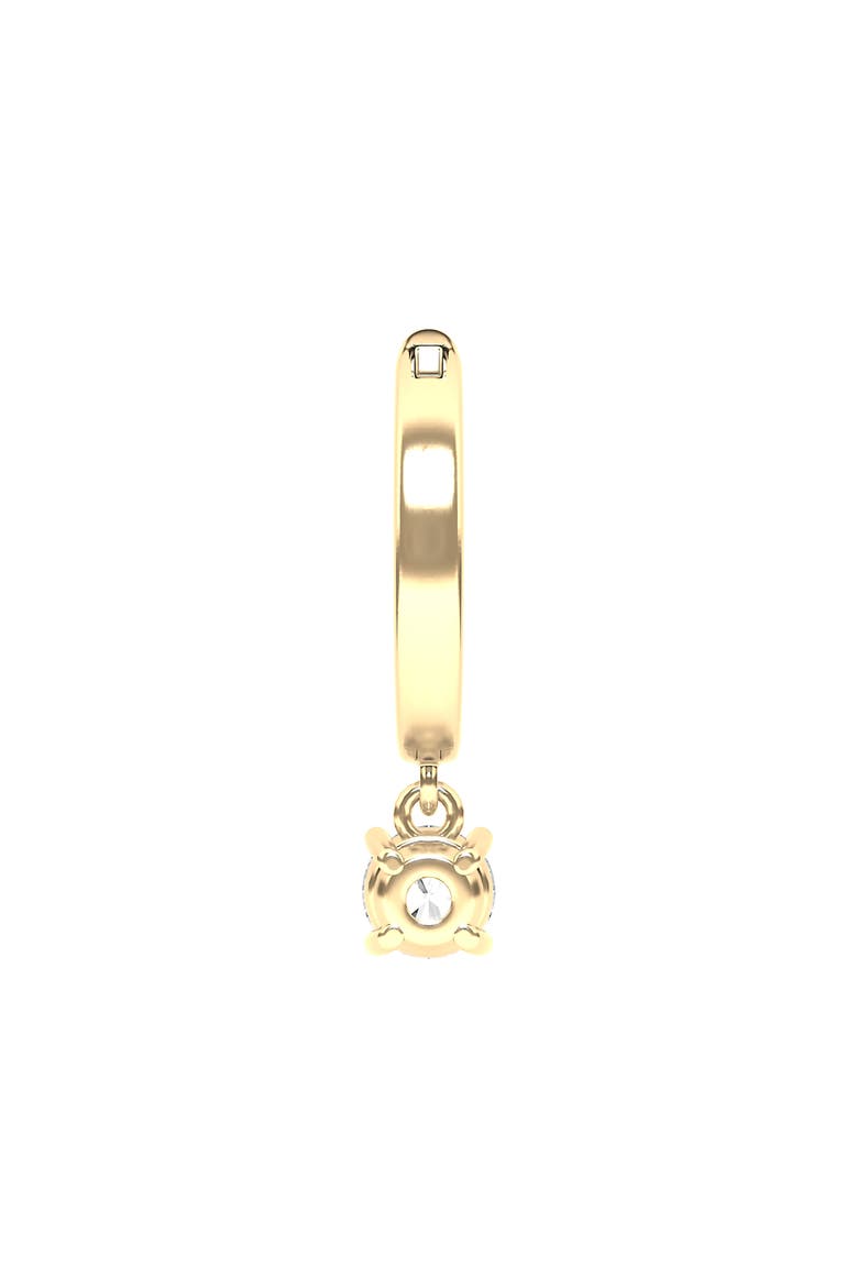 Lab Created Diamond Drop Huggie Hoop Earrings, Alternate, color, 18K YELLOW GOLD