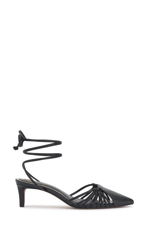 Vince Camuto Kota Ankle Wrap Pointed Toe Pump In Black