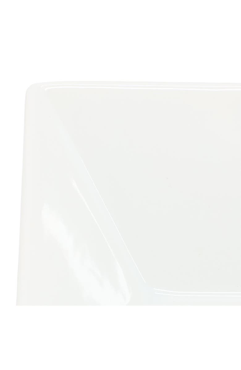 Our Table Simply White 6 Piece 26oz Fine Ceramic Square Soup Bowl Set, Alternate, color, White